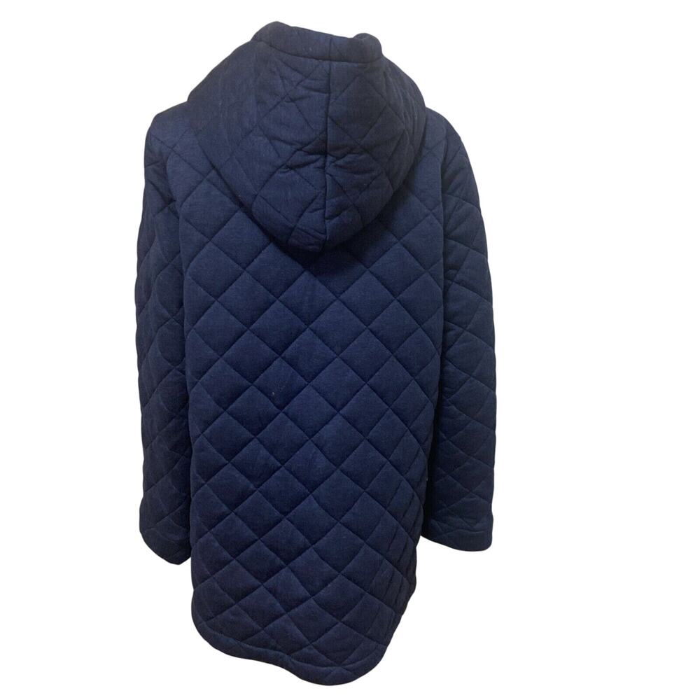 Anthropologie Saturday Sunday Women's Hooded Gwynn Quilted Jacket Blue Large - Picture 3 of 7
